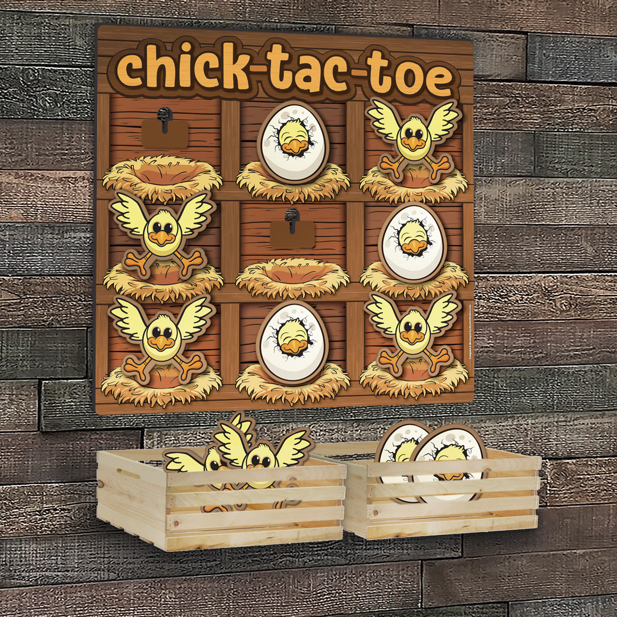Chick Tac Toe | Wall Mounted