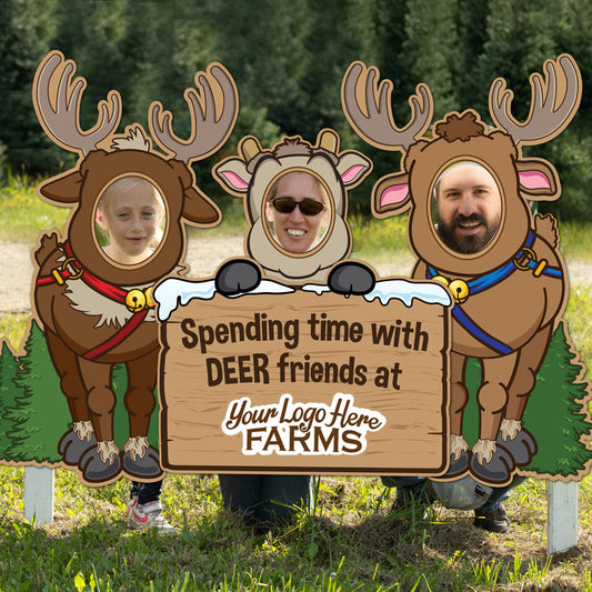 Christmas Photo Opp Sets - Deer Friends