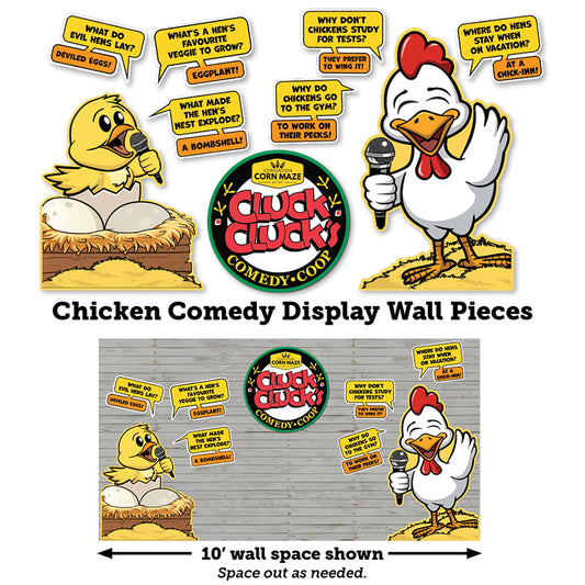 Cluck Clucks - a comedy coop display for your chickens