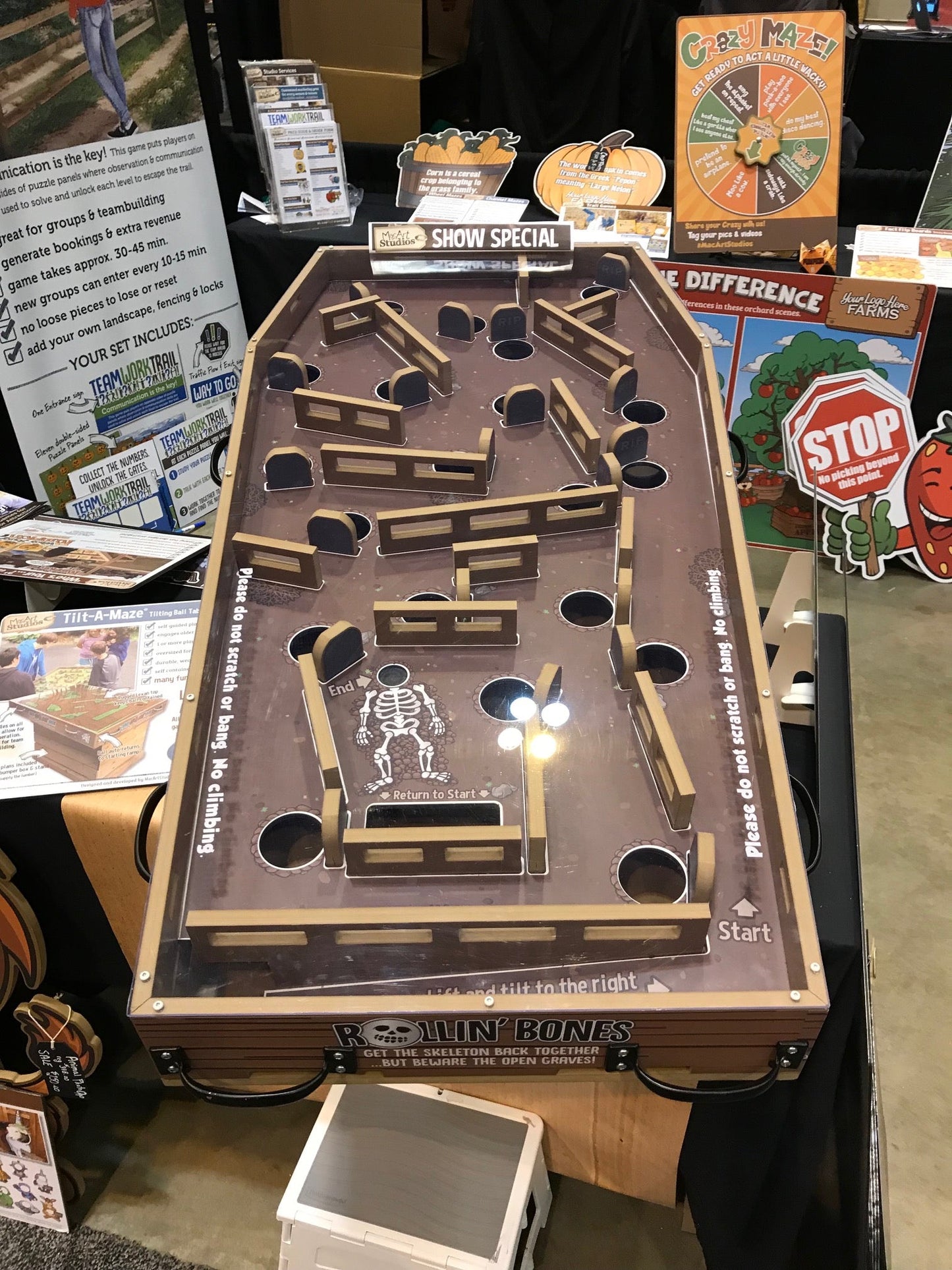 'Rolling Bones' Shaped Tilt-a-Maze