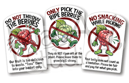 Berry 'Pick-Your-Own' Rules (6 pack)