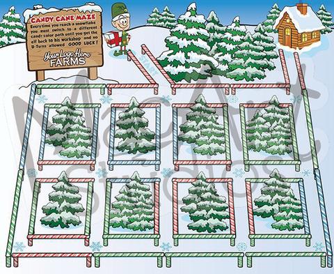 Candy Cane Colour Maze
