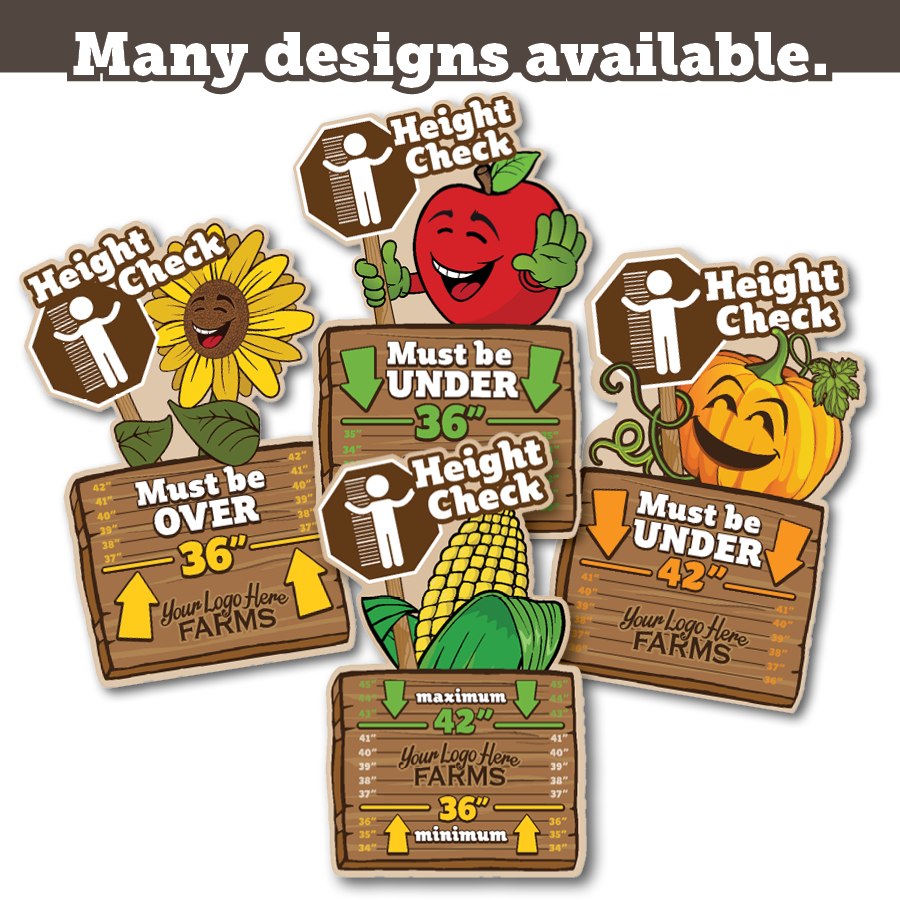 Height Check Signs | Sets of 3