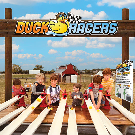 'Duck Racers' Header and Rules signs